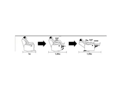 Vente-unique Relaxfauteuil-Relaxfauteuil Evasion Van Leer - Zwart