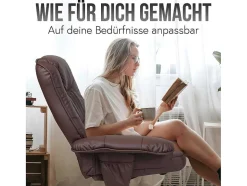 Vente-unique Fauteuil Kunstleer-Relaxfauteuil H56 Met Kruk, Bordeaux