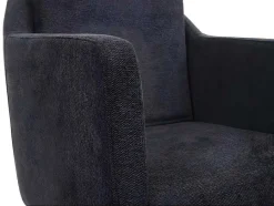 Vente-unique Fauteuil Met Holle Rugleuning-Relaxfauteuil Mcw-H93A, Stof/Textiel Donkergrijs