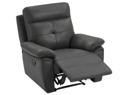 Vente-unique Relaxfauteuil-Relaxfauteuil Van Grijs Leer Vineta
