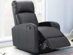 Vente-unique Relaxfauteuil-Relaxfauteuil Van Kunstleer Isao - Zwart