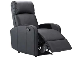 Vente-unique Relaxfauteuil-Relaxfauteuil Van Kunstleer Isao - Zwart