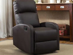 Vente-unique Relaxfauteuil-Relaxfauteuil Van Kunstleer Isao - Bruin