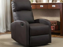 Vente-unique Relaxfauteuil-Relaxfauteuil Van Kunstleer Isao - Bruin