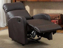 Vente-unique Relaxfauteuil-Relaxfauteuil Van Kunstleer Isao - Bruin