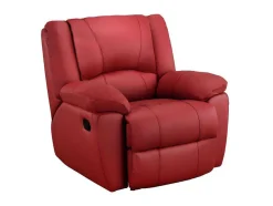 Vente-unique Relaxfauteuil-Relaxfauteuil Van Leer Aroma - Rood