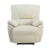 Vente-unique Relaxfauteuil-Relaxfauteuil Van Leer Marcis - Ivoor - Elektrisch