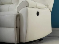 Vente-unique Relaxfauteuil-Relaxfauteuil Van Leer Marcis - Ivoor - Elektrisch