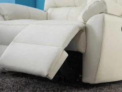 Vente-unique Relaxfauteuil-Relaxfauteuil Van Leer Marcis - Ivoor - Elektrisch