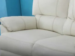 Vente-unique Relaxfauteuil-Relaxfauteuil Van Leer Marcis - Ivoor - Elektrisch