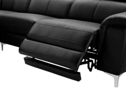 Vente-unique Elektrische Relaxbanken-Relaxhoekbank Van Leer Sitia - Elektrisch - Zwart - Hoek Links