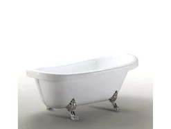 ELITESHOPPING Vrijstaand Bad Op Pootjes-Retro Vrijstaand Bad 170 X 80 Cm Met Zilveren Poten Marigold