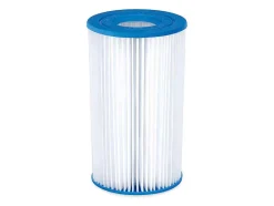 Vente-unique Zwembad-Rond Buisvormig Zwembad Met Cartridge Filterpomp - D457 X H122 Cm - Blauw - Lacanau