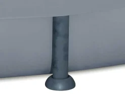 Vente-unique Zwembad-Rond Grijs Buizenzwembad Met Filterpomp Met Patroon - D427 X H107 Cm - Nisoka