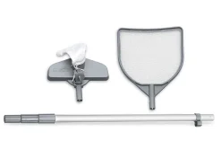 Vente-unique Zwembad-Rond Grijs Buizenzwembad Met Filterpomp Met Patroon - D427 X H107 Cm - Nisoka