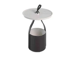 Angel Cerda Bijzettafel-Ronde Chocoladebruine Kunstleren Hoektafel 2067