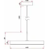 OZAIA Hanglamp-Ronde Design-Hanglamp Met Ledverlichting Van Metaal - D45 Cm - Wit - Vaughan
