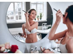 Vente-unique Spiegel-Ronde Glamour Badspiegel Klaar Om Te Monteren O50
