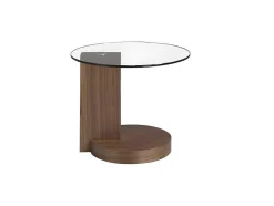 Angel Cerda Bijzettafel-Ronde Notenhouten Hoektafel 2036