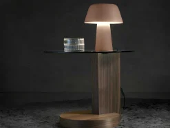 Angel Cerda Bijzettafel-Ronde Notenhouten Hoektafel 2036
