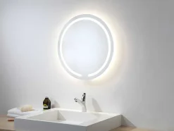 OZAIA Accessoires & Spiegels-Ronde Spiegel Met Led-Verlichting Nerea - L60 X H60 Cm