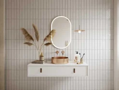 Shower & Design Wastafel-Ronde Wastafel Om Te Plaatsen - Geborsteld Koper - 38 Cm - Dechatel
