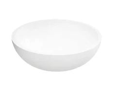 Shower & Design Wastafel-Ronde Wastafel Van Solid Surface - 40 Cm - Wit - Imja