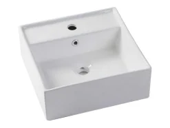Vente-unique Badkamermeubel Met Enkele Wastafel-Roze Gestreept Hangmeubel Voor Badkamer Met Wastafel Om Erop Te Plaatsen - 60 Cm - Satara