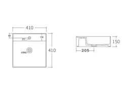 Vente-unique Badkamermeubel Met Enkele Wastafel-Roze Gestreept Hangmeubel Voor Badkamer Met Wastafel Om Erop Te Plaatsen - 60 Cm - Satara