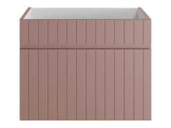Vente-unique Wastafelmeubel-Roze Hangmeubel Onder Wastafel Met Strepen - 60 Cm - Satara