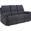 Vente-unique Aanbiedingen: Zitbank & Fauteuil-Sabel Bank 3 Persoons Relaxfauteuil Grijs.