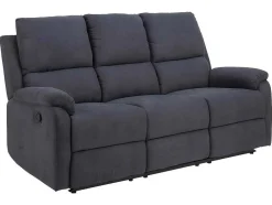 Vente-unique Aanbiedingen: Zitbank & Fauteuil-Sabel Bank 3 Persoons Relaxfauteuil Grijs.