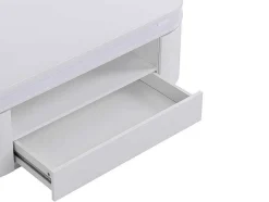 Vente-unique Salontafel-Salontafel Met 4 Kasten En 1 Lade - Leds - Mdf - Witgelakt - Vandana