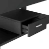 ModernLuxe Salontafel-Salontafel Met Een Lade - Glazen Blad - Zwart