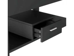ModernLuxe Salontafel-Salontafel Met Een Lade - Glazen Blad - Zwart