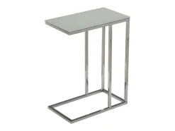 Vente-unique Bijzettafel-Salontafel Nelio - Gehard Glas - Wit
