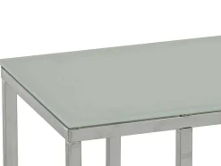 Vente-unique Bijzettafel-Salontafel Nelio - Gehard Glas - Wit