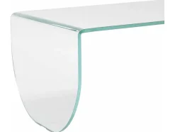 Vente-unique Salontafel-Salontafel Van Gehard Glas - Transparant En Groen - Kinami