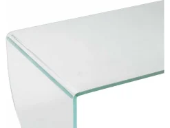 Vente-unique Salontafel-Salontafel Van Gehard Glas - Transparant En Groen - Kinami
