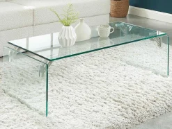 Vente-unique Salontafel-Salontafel Van Gehard Glas - Transparant - Madro