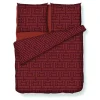 OZAIA Beddengoed-Satijnen Beddengoed Set Met 80 Draden/Cm - Dekbedovertrek 240 X 260 Cm + 2 Kussenslopen 63 X 63 Cm - Terracotta - Burby