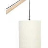 OZAIA Wandlamp-Scandinavische Wandlamp - Mangohout En Stof - D21 X H36 Cm - Licht Naturel En Beige - Paliana