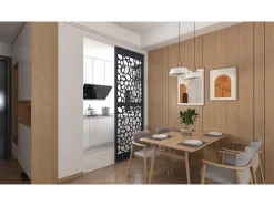 Vente-unique Scheidingswand-Scheidingswand Verzinkt Staal L88 X H245 Cm Antraciet - Verstelbare Hoogte - Tirodi