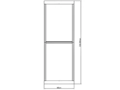 Vente-unique Scheidingswand-Scheidingswand Verzinkt Staal L88 X H245 Cm Antraciet - Verstelbare Hoogte - Tirodi