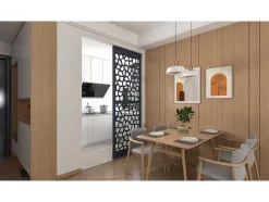 Vente-unique Scheidingswand-Scheidingswand Verzinkt Staal L88 X H245 Cm Antraciet - Verstelbare Hoogte - Laduna