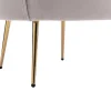 PASCAL MORABITO Fauteuil Stof Fluweel / Suedine-Schelpvormige Fauteuil Van Taupegrijs Velours Dandelion - Van