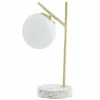OZAIA Lamp-Schemerlamp Met Vintage-Stijl Lullaby - Sokkel Van Terrazzo - 23 X 15 X 38 Cm - Goudkleurig