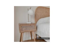 OZAIA Lamp-Schemerlamp Met Vintage-Stijl Lullaby - Sokkel Van Terrazzo - 23 X 15 X 38 Cm - Goudkleurig