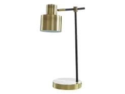 OZAIA Lamp-Schemerlamp Met Vintage-Stijl Anticaire - Ijzer - 26 X 15 X 45 Cm - Goudkleurig