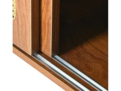 ModernLuxe Schoenenkast-Schoenenkast - Met 2 Deuren En Verstelbare Planken - Bruin